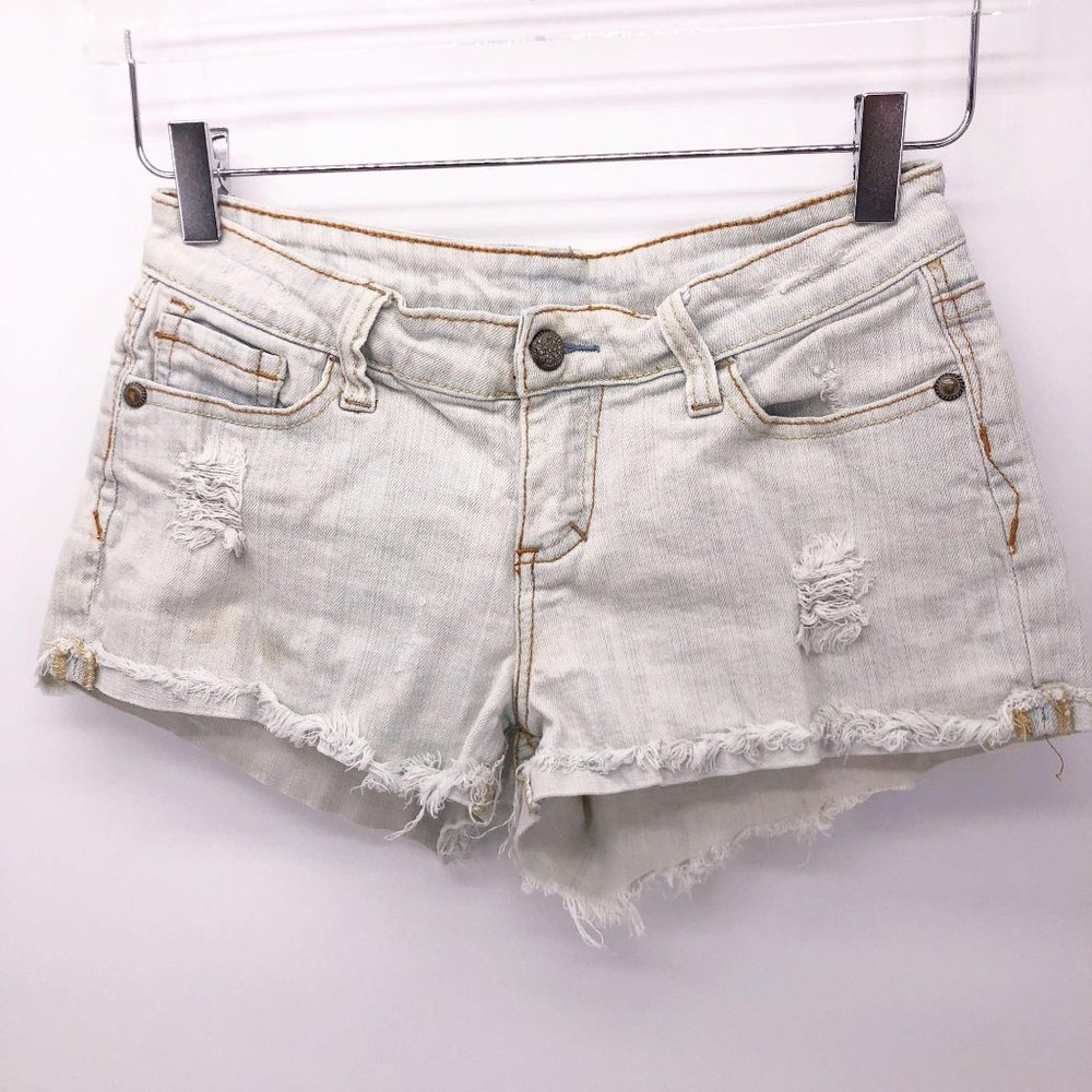 Chiqle Light Wash Destroyed Jean Shorts XS Cut-Offs Girls Women's Short